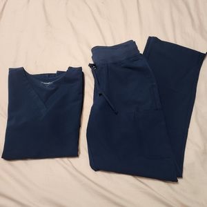 Mandala navy blue scrub set SMALL